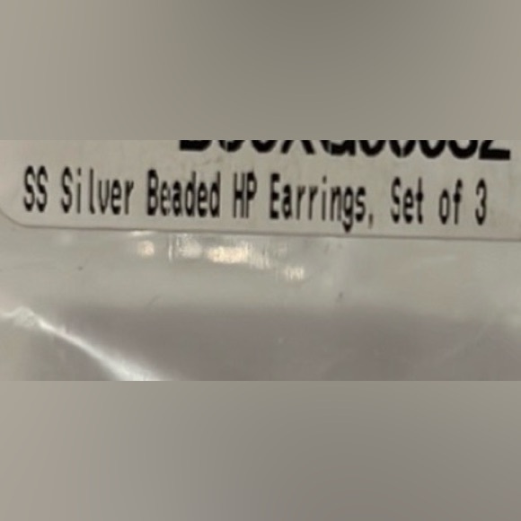 Sterling Silver Beaded Hoop Earrings Set of 3. NWT - Picture 11 of 12